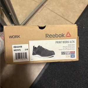 Reebok Unisex Black Print Work Steel toe shoes